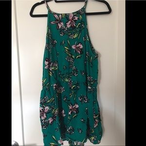 SO Green Floral Tie-back Romper